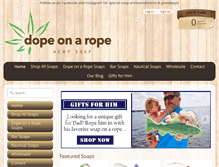 Tablet Screenshot of dopeonaropesoap.com